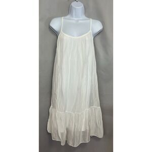 Bella Umbra Women's MIDI Dress White Sz Large Silk Made In Italy White